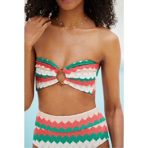 Anthropologie Montce Gelato High-Rise Ruched Bikini Bottoms Size Small or Large - Picture 3 of 10